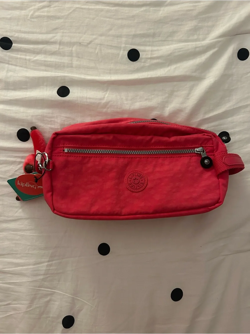 Kipling Agot Large Toiletry Bag in Vibrant Pink